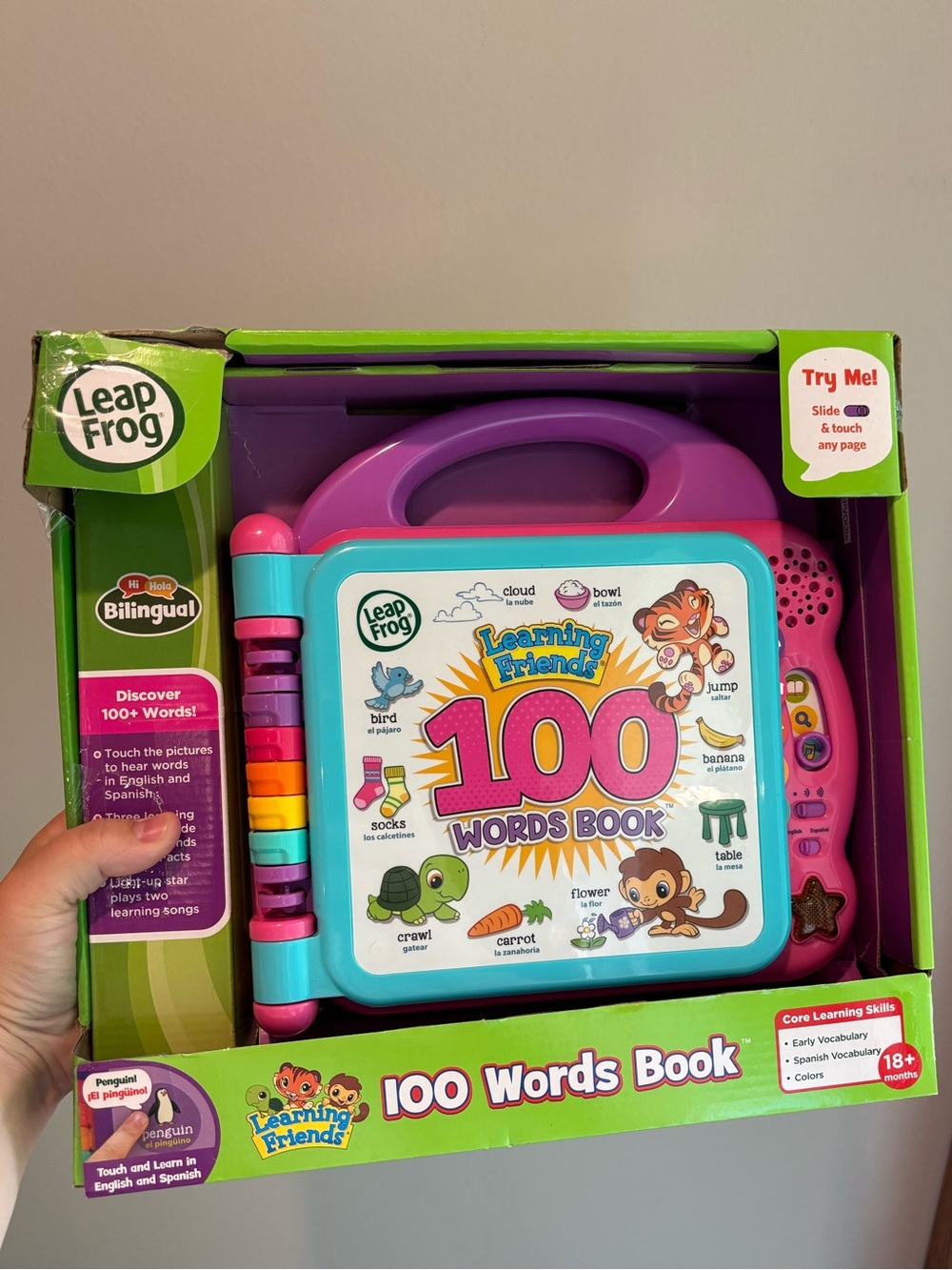 Leapfrog Learning Friends 100 Words Bilingual Electronic Book for Toddlers